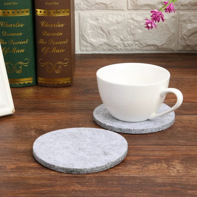 Dessous de Verre - RoundFeltCoaster™ - Gris Clair - LIBERTE EN CUISINE