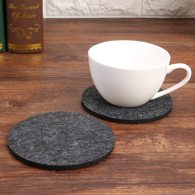 Dessous de Verre - RoundFeltCoaster™ - Gris Foncé - LIBERTE EN CUISINE