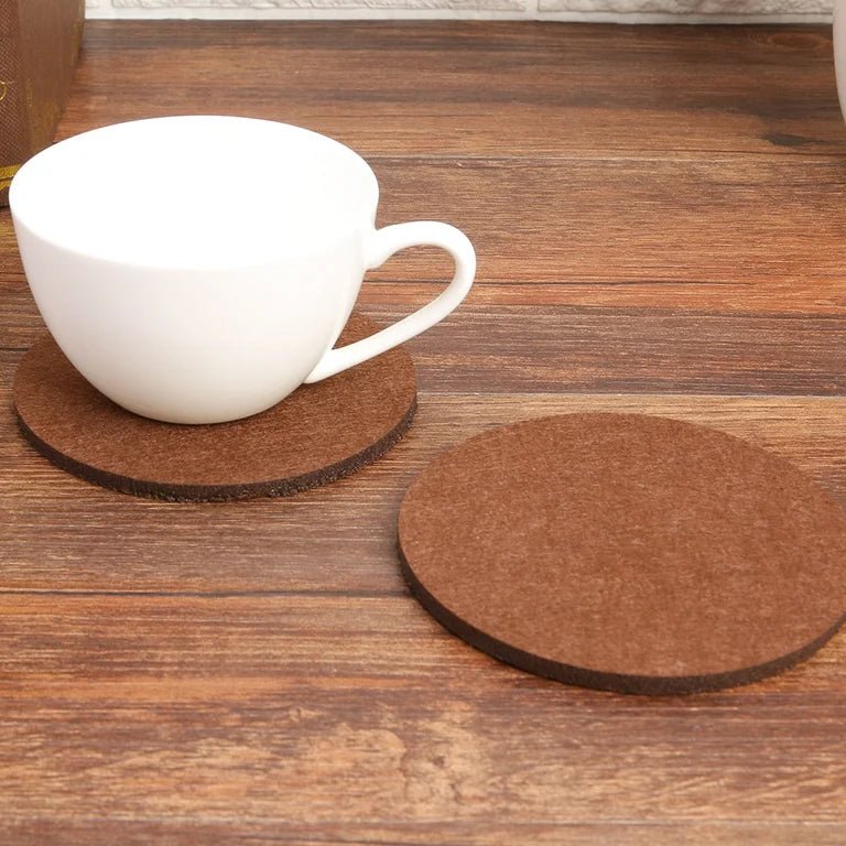 Dessous de Verre - RoundFeltCoaster™ - Marron - LIBERTE EN CUISINE