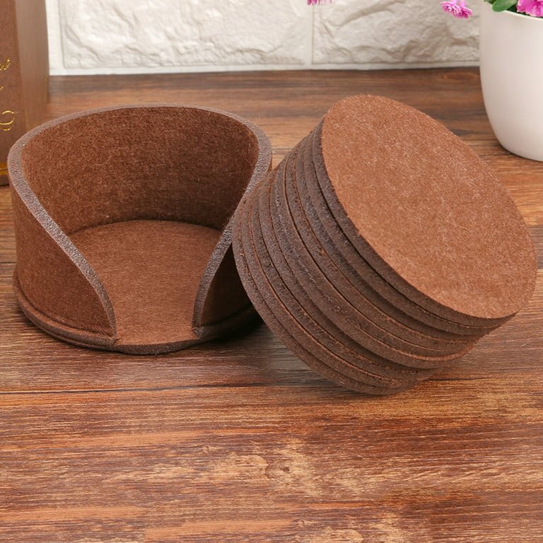 Dessous de Verre - RoundFeltCoaster™ - Marron - LIBERTE EN CUISINE