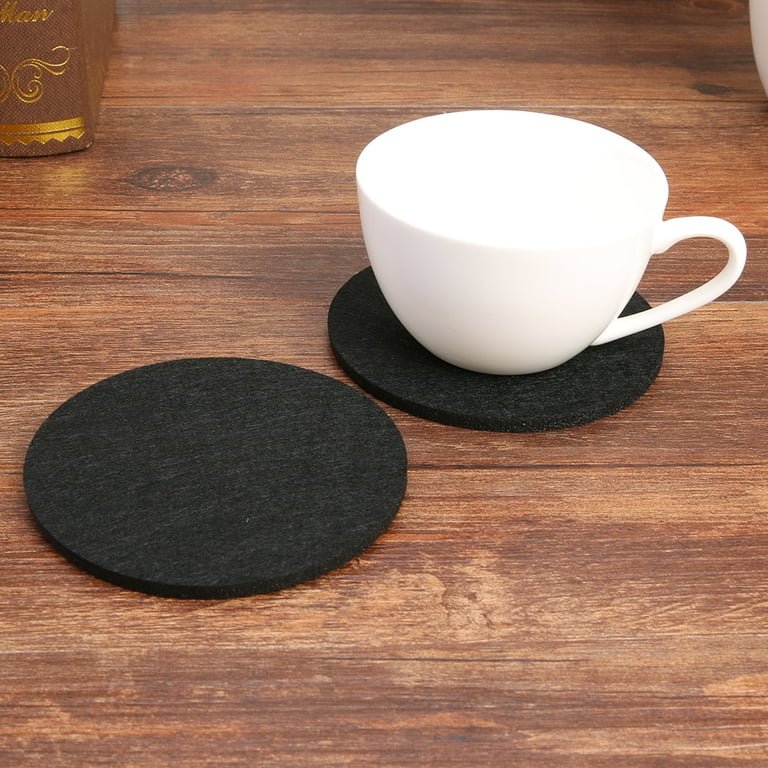 Dessous de Verre - RoundFeltCoaster™ - Noir - LIBERTE EN CUISINE